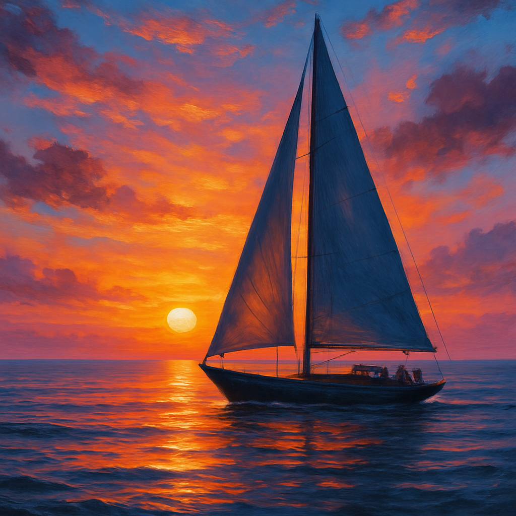 Sailboat on the sea